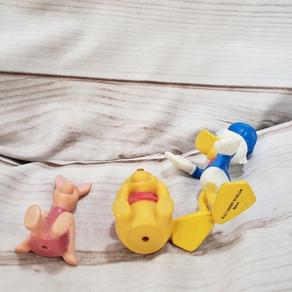 Disney Figures Vintage Winnie The Pooh Piglet Donald Duck Play Figures - Picture 6 of 9